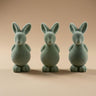 3x Paashaas decoratie - Fluweel