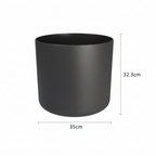 Elho b.for soft bloempot, antraciet, mat fluweelzacht, 35 cm, plant in pot