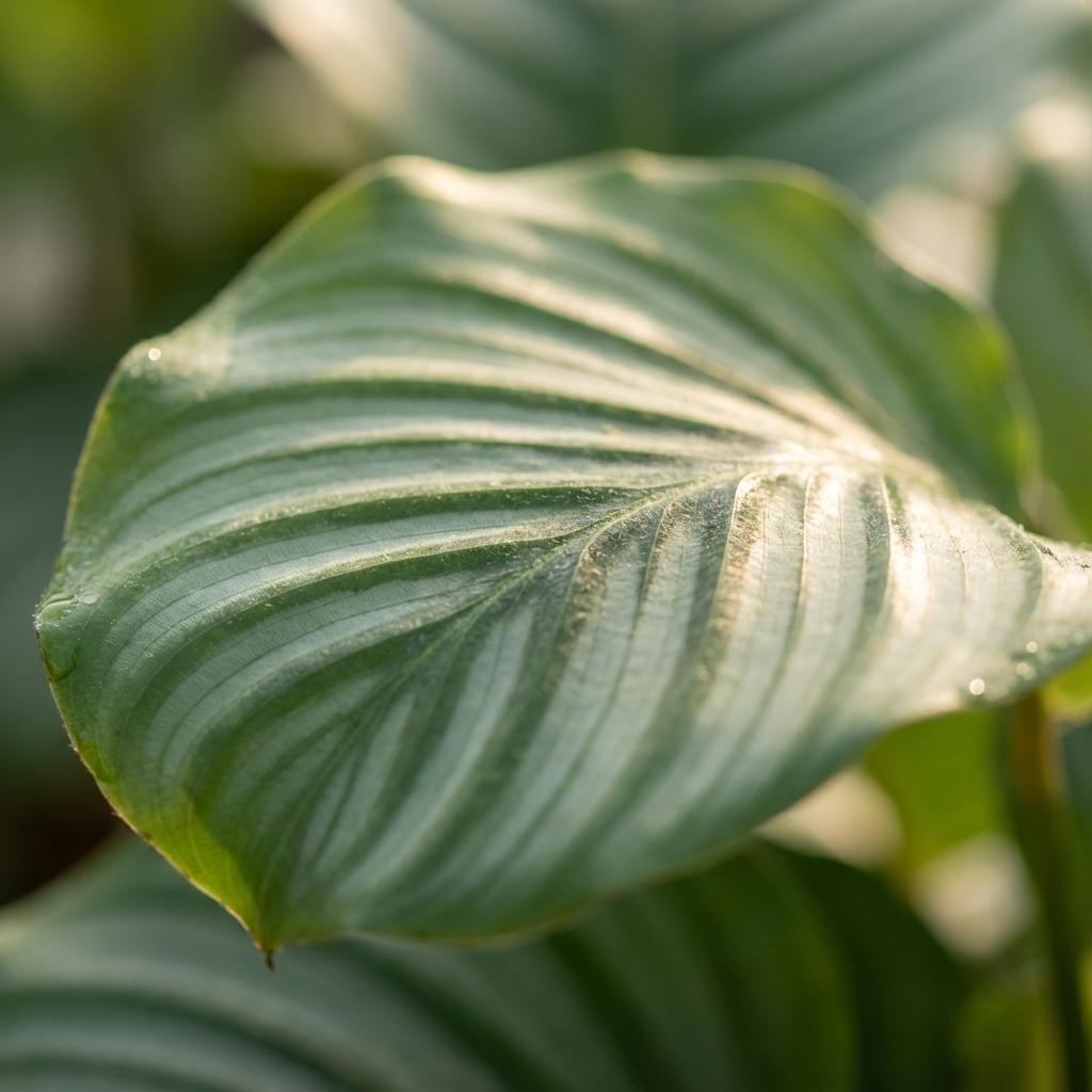 Calathea Orbifolia, groene bladeren