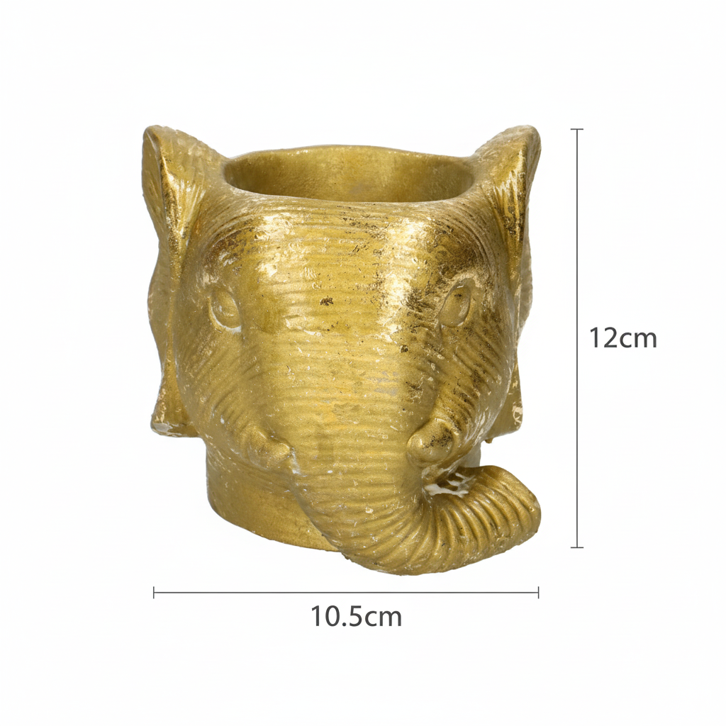 Planter Olifant D11/12x10cm - Goud - D11/12x10cm, gezonde plant