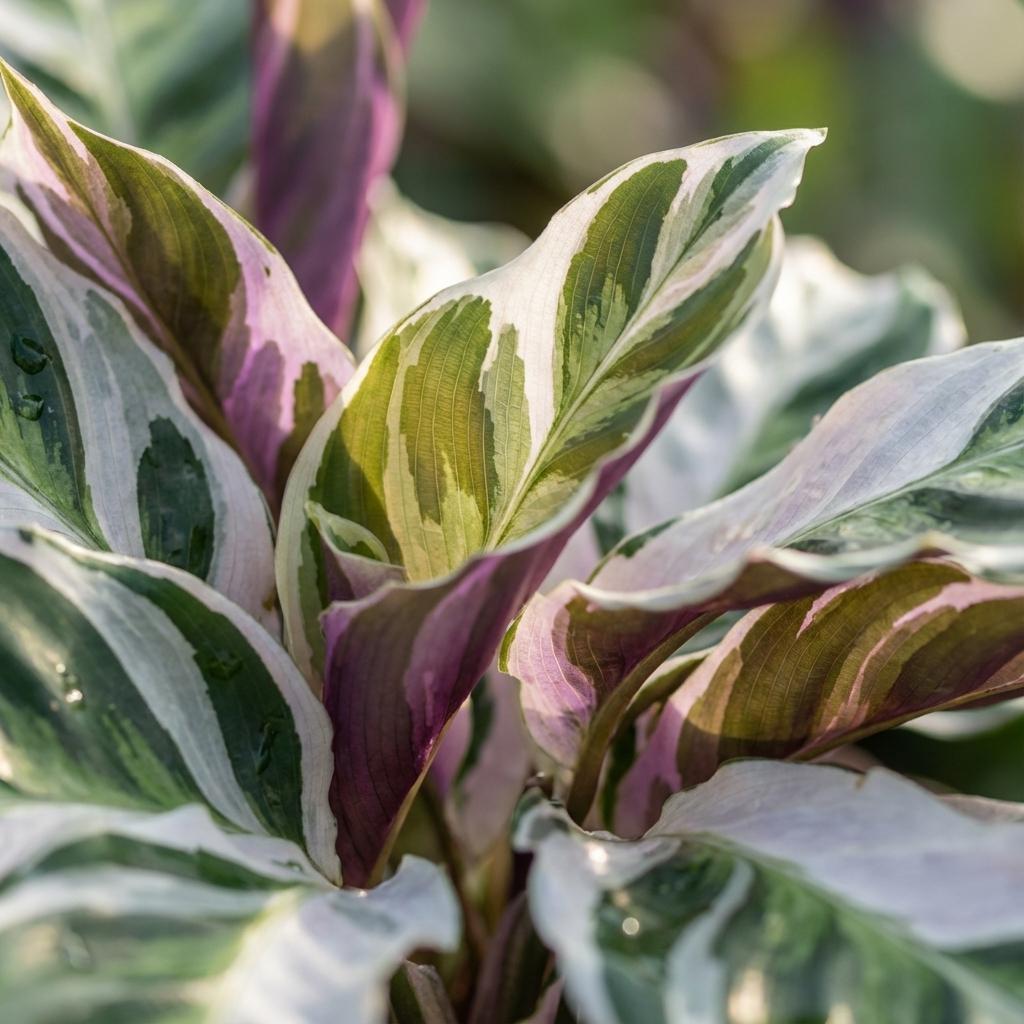 Calathea Fushion White, groene bladeren
