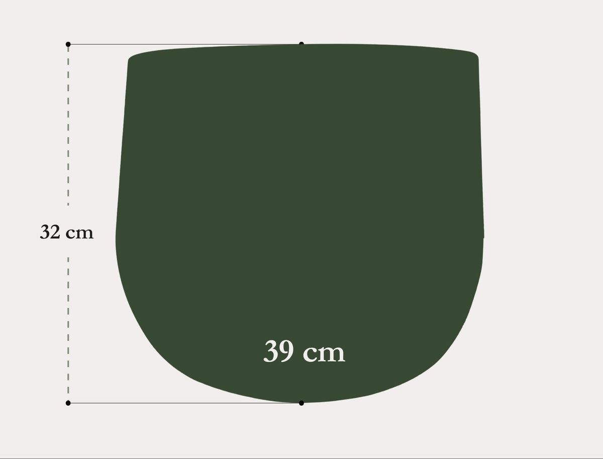 Pot Koper Elisa vintage green, kenmerkend blad