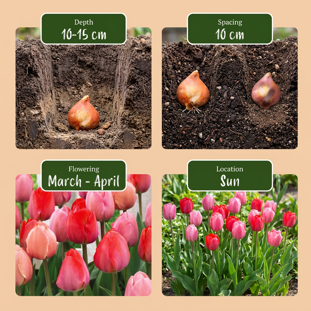 Tulp Pink-Red bloembollen, roze en rood, foto 4