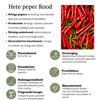 Rode plukgroente mix, tomaat, paprika, hete peper, 3 planten, groeiwijze van de plant