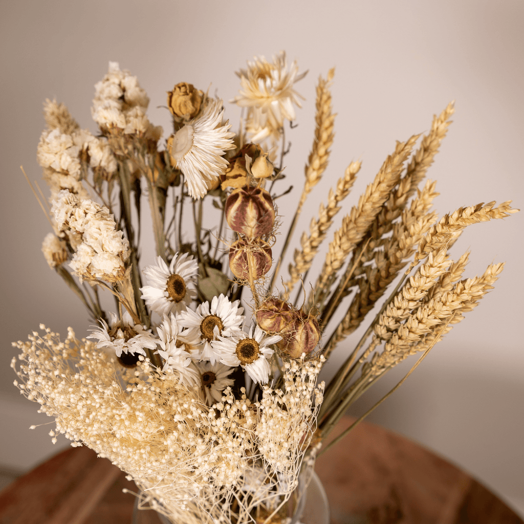 Detailfoto van Droogbloemenboeket naturel - klein