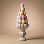Paasei boom decoratie - Glitter pastel eieren, kenmerkend blad