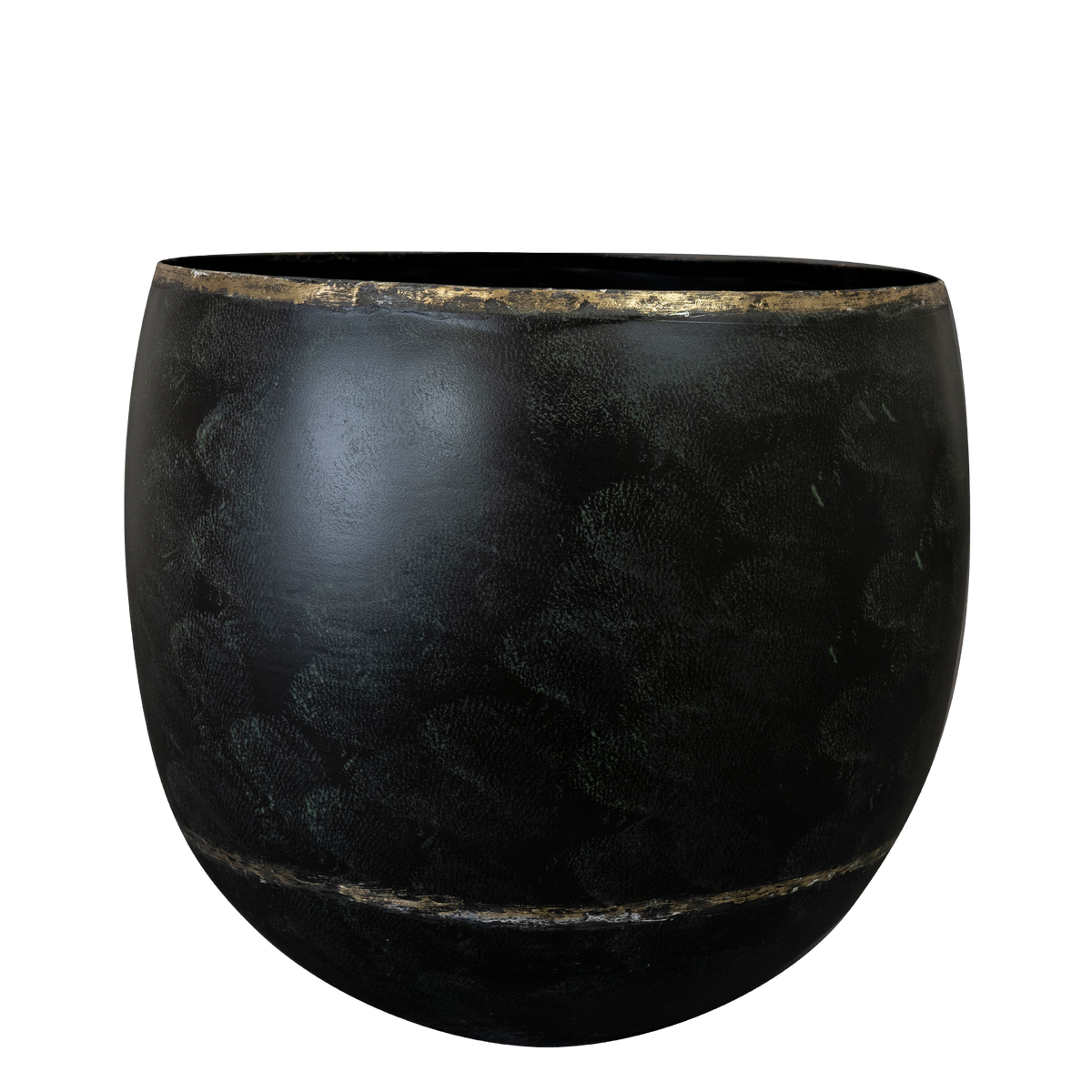 Pot Belia vintage black, zwart, maat L, H28 x B33 cm, groeiwijze van de plant