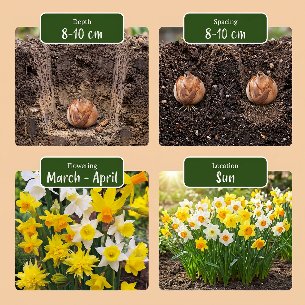 Botanische narcissenmix bloembollen, geel en wit, foto 4