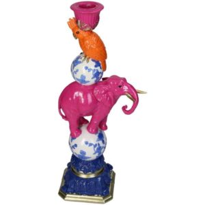 Kandelaar - Roze Olifant | Hoogte ↕30 cm