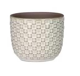 Mini pot relief wit | Potmaat Ø7cm