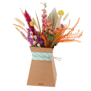 Gedroogde bloemen + vouwvaas