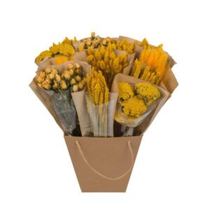 Droogbloemen | Dried Mono Mix Yellow | 12 stuks | Hoogte ↕50cm