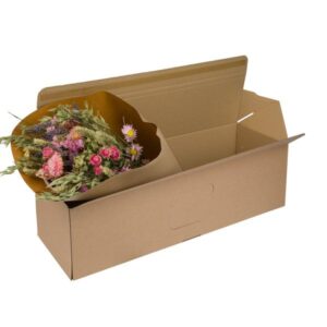 Droogbloemen | Boeket in geschenkdoos | Roze | Hoogte ↕60cm
