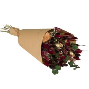 Droogbloemen | Field bouquet large | Scarlet red | 8 boeketten | Hoogte ↕60cm